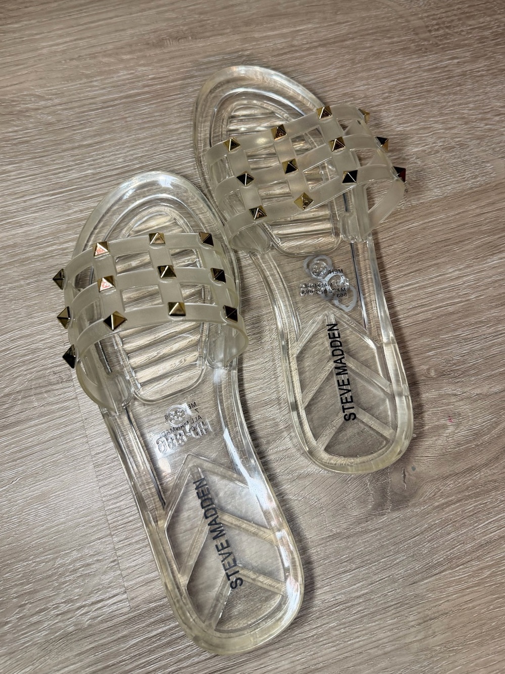 Steve Madden Studded Jelly Slide Sandals Women’s Size 7